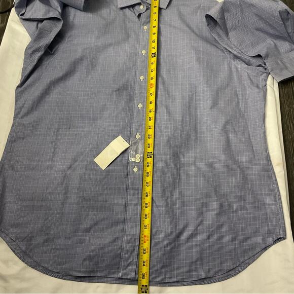 Polo Ralph Lauren Men's Regent Plaid Blue/White Button Down Shirt 18/XXL - Picture 6 of 11